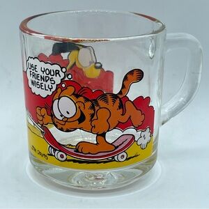 Rare Vintage‎ 1978 McDonald’s Garfield and Odie Collectors Glass Mug Jim Davis